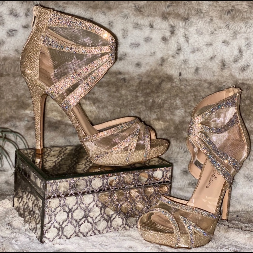 De Blossom Collection Rhinestone High Heels